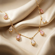 Blush Drop Teardrop Necklace
