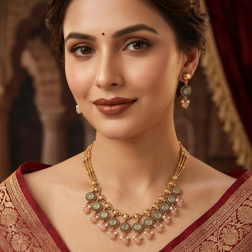 Pastel Bloom Chandbali Set