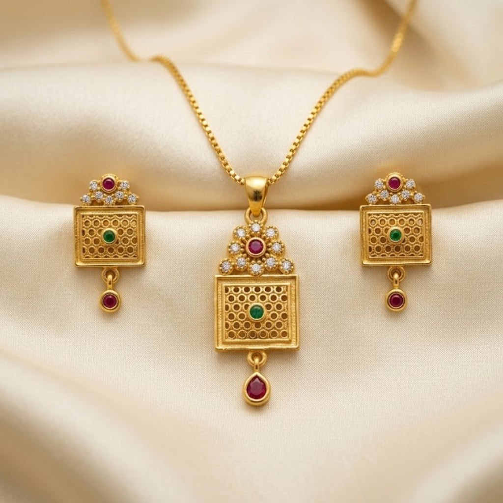 Square Harmony Pendant Set
