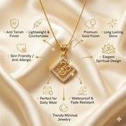 Sacred Geometry Om Chain Pendant