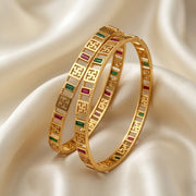 Swastik Gem Aura Bangles
