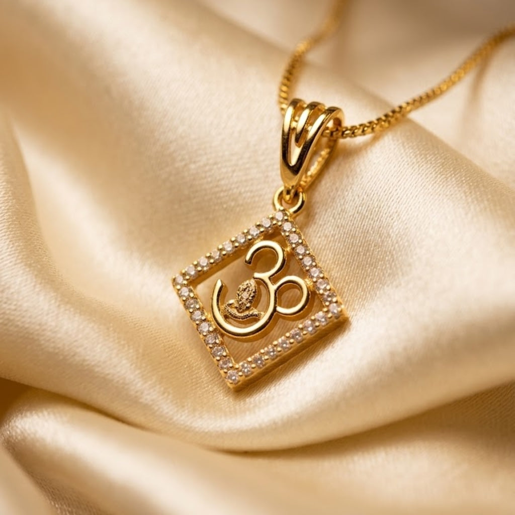 Sacred Geometry Om Chain Pendant