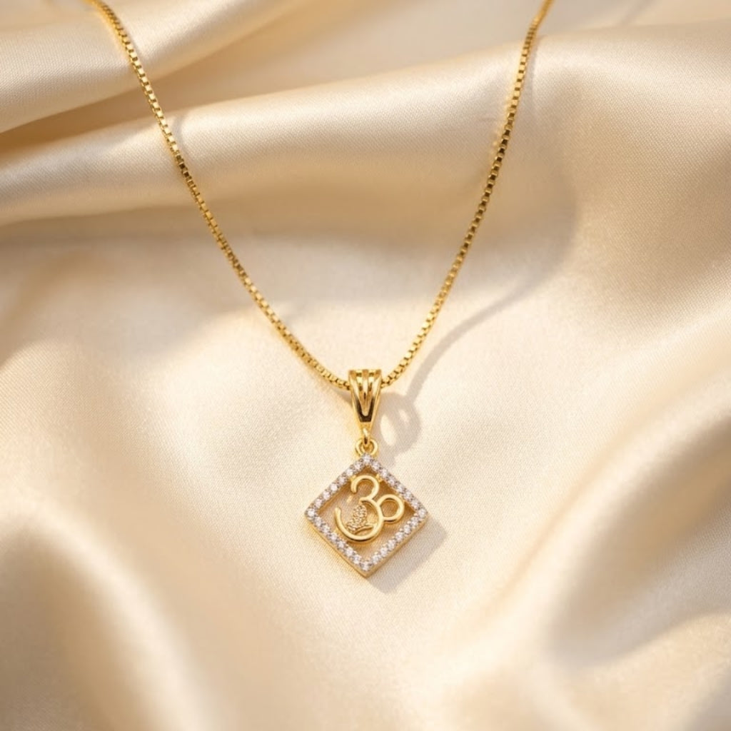 Sacred Geometry Om Chain Pendant