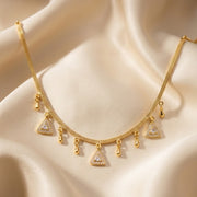 Elegant Triangle Crystal Necklace