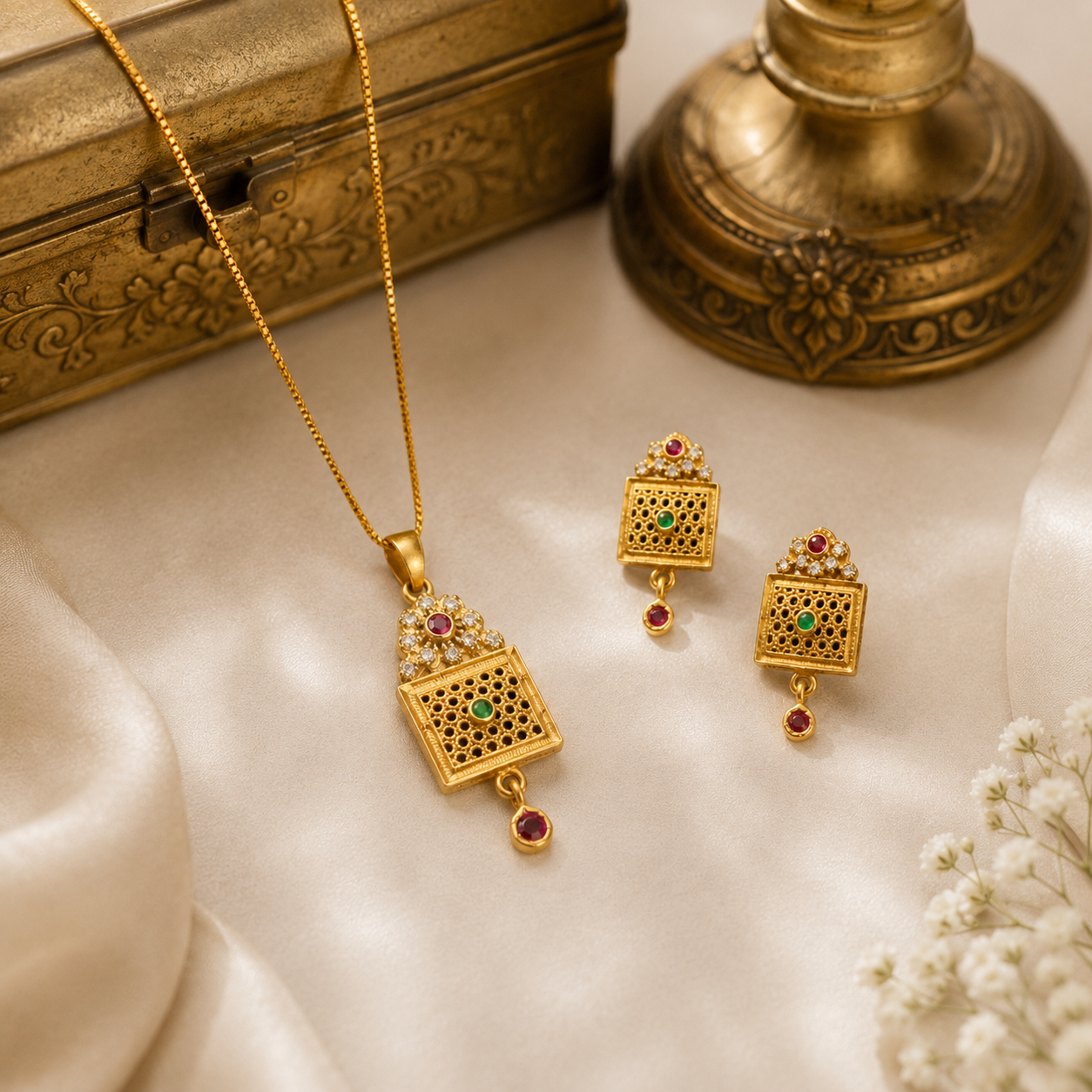 Square Harmony Pendant Set